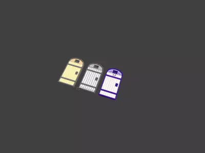 Dungeon Fantasy Doors 3D model