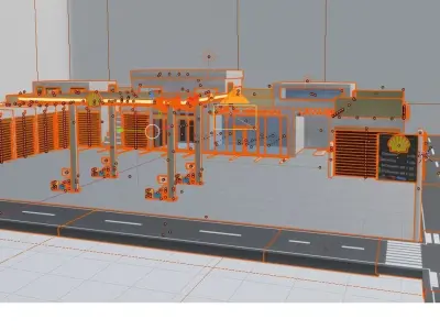 gas station  3D model