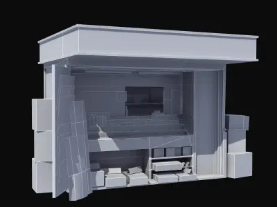 Newstand vending machine 3D model