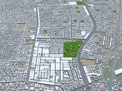 Multan Pakistan 40km AI Low-poly 3D model