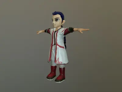 Game ready soldier character Low-poly 3D model