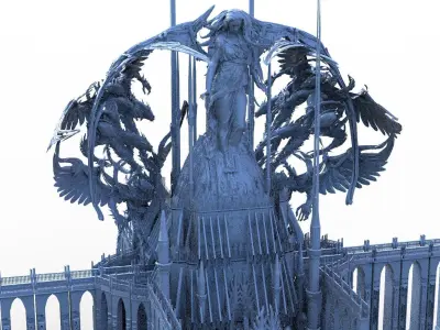 Desert ancient crusades angel Cathedral  3D model