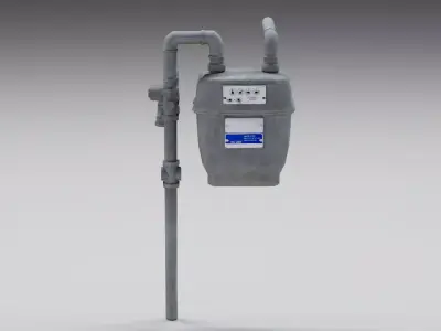 Gas Meter Low-poly 3D model