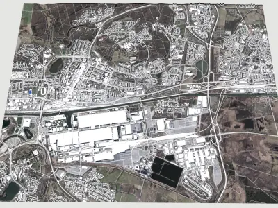 Cityscape Wolfsburg Germany 3D model