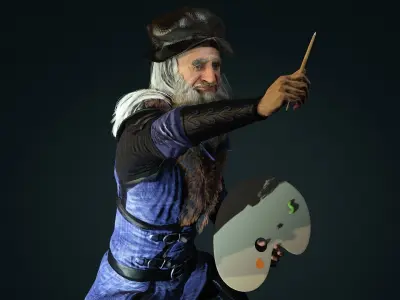  da Vinci  High quality character full Rigged and Animated  3D model
