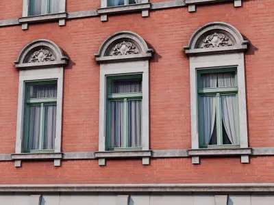 Modular Classical Facade 3 Low-poly 3D model