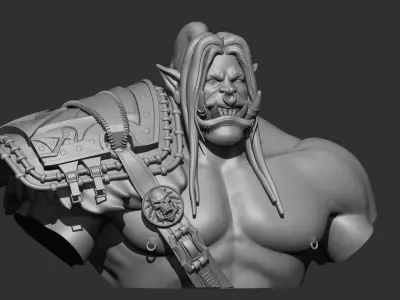 Gromash hellscream bust 3D print model