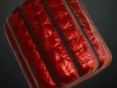 Red Sci-Fi Hose PBR Seamless Texture