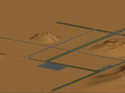 Arab city ksa Low-poly 3D model