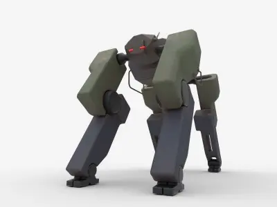 Robot Dog Low-poly 3D model