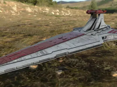 Star Wars Venator Low-poly 3D model