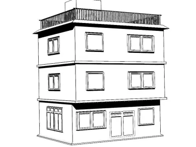 House 01 Low-poly 3D model