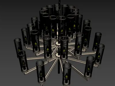 Classic gold chandelier 3d model 3D model