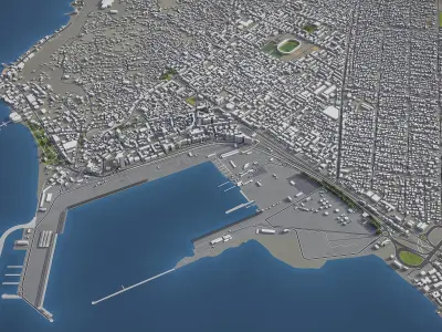 Tirana  Low-poly 3D model