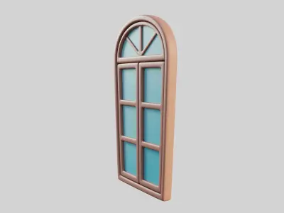 Cartoon Window 12b 3D model