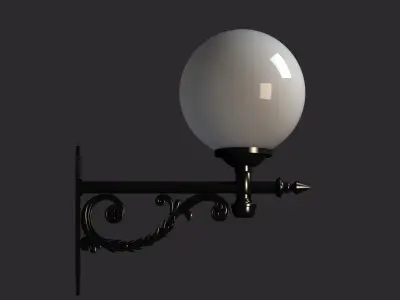 Classic Street Wall Lantern Wall-Mounted 2 3D model