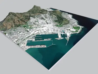 Cityscape  Cape Town South Africa 3D model