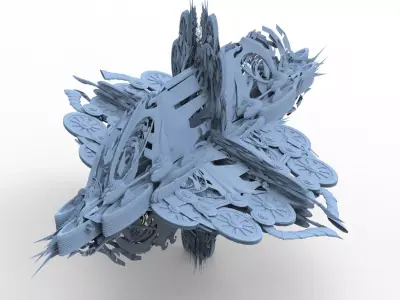 Ivy Tortoise Steampunk ship 9  3D model