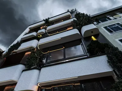 Modern exterior Building  Sketchup Lumion Render HIGH Quality 3D model