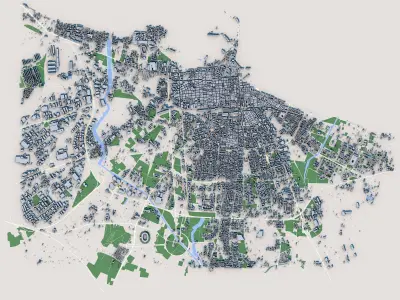 Bari City Italy 3D model
