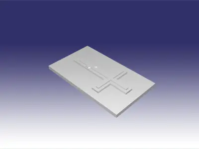 headstone cross on coverplate 3D model