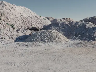 Construction Site Terrain Scan 3D model