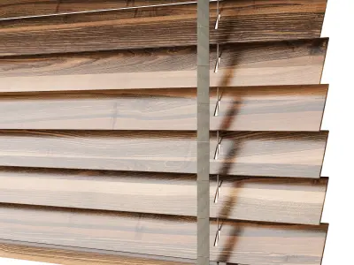 Wooden Blinds Set 12 3D model