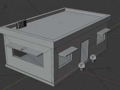 Simple Shop Model 3D model