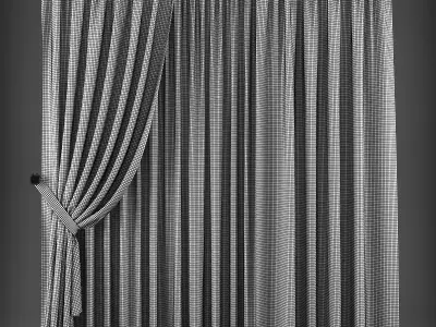 Curtain 3D model 349 Low-poly 3D model
