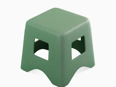 Plastic Stool 04 3D model