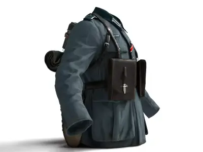 Captain Outfit 2 Premium High-Detail Uniform Set 3D model