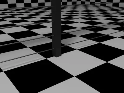 Cable Railing Style 1 3D model