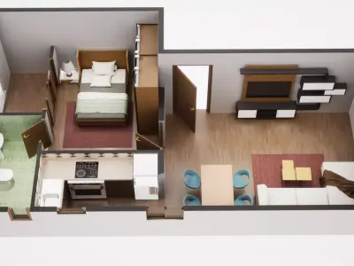 3D Floor Plan Model 19 3D model