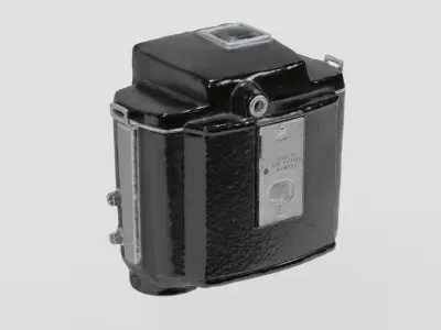 Vintage 1950s Camera Brownie photogrammetry scan PBR 4K textures Low-poly 3D model