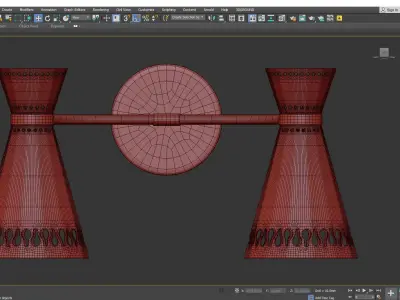 Havana Double Arm Wall Sconce Low-poly 3D model