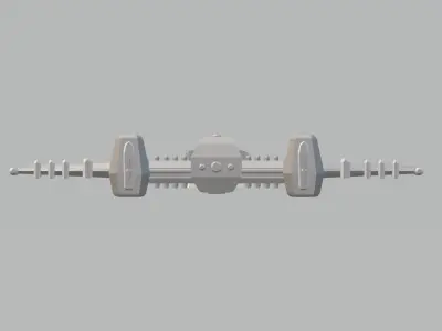 CS2-072023 Concept Fighter Starship 3D print model