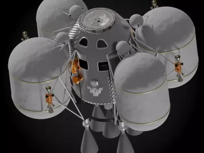 2-stage Mars Ascent Vehicle 3D model