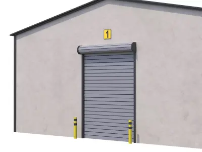 4 PBR Industrial Buildings Collection 3D Model Pack