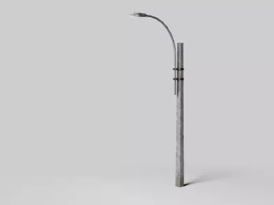 Concrete street lamp Low-poly 3D model purchase