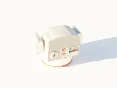 Animated Skull Space Helmet 3D model