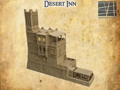 Desert Inn Tabletop Terrain 28 mm 3D print model