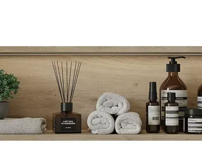 Shelf above the toilet 3 3D model