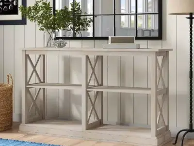 Unfinished Cosgrave Solid Wood Console Table 3D model