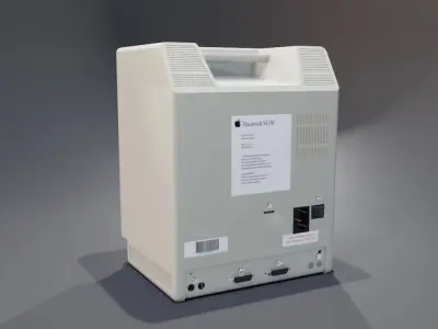 Apple Macintosh 1984 classic computer 3D model