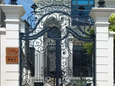 3d model of iron gate art exterior villa architecture 3D model 3D model