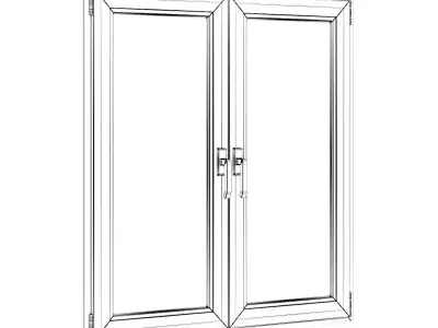 Metal Window 1180mm x 1260mm 3D model