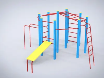 Playground for kids 3D model 4