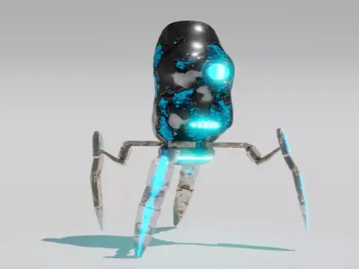 Bio Robot Low-poly 3D model