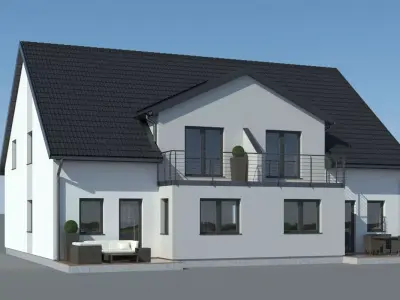 Family House 3D model 4