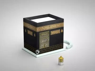 Muslims Kaaba Low-poly 3D model